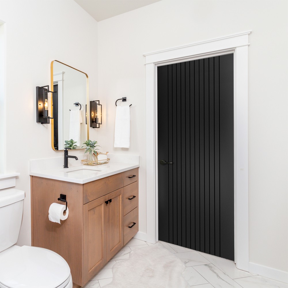JB Kind Aria Fluted Black Laminate Internal Door