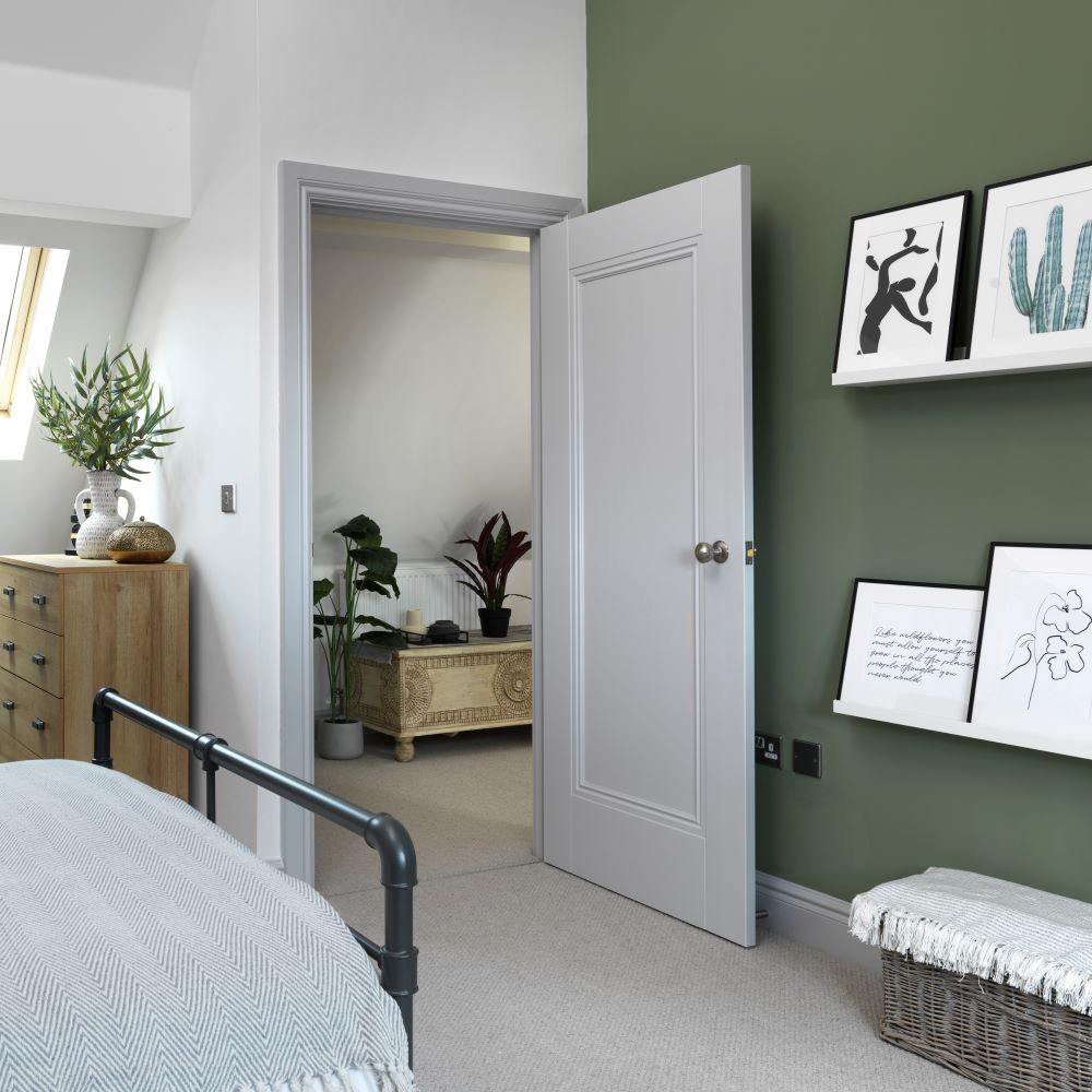 JB Kind Belton 1 Panel White Primed Internal Door