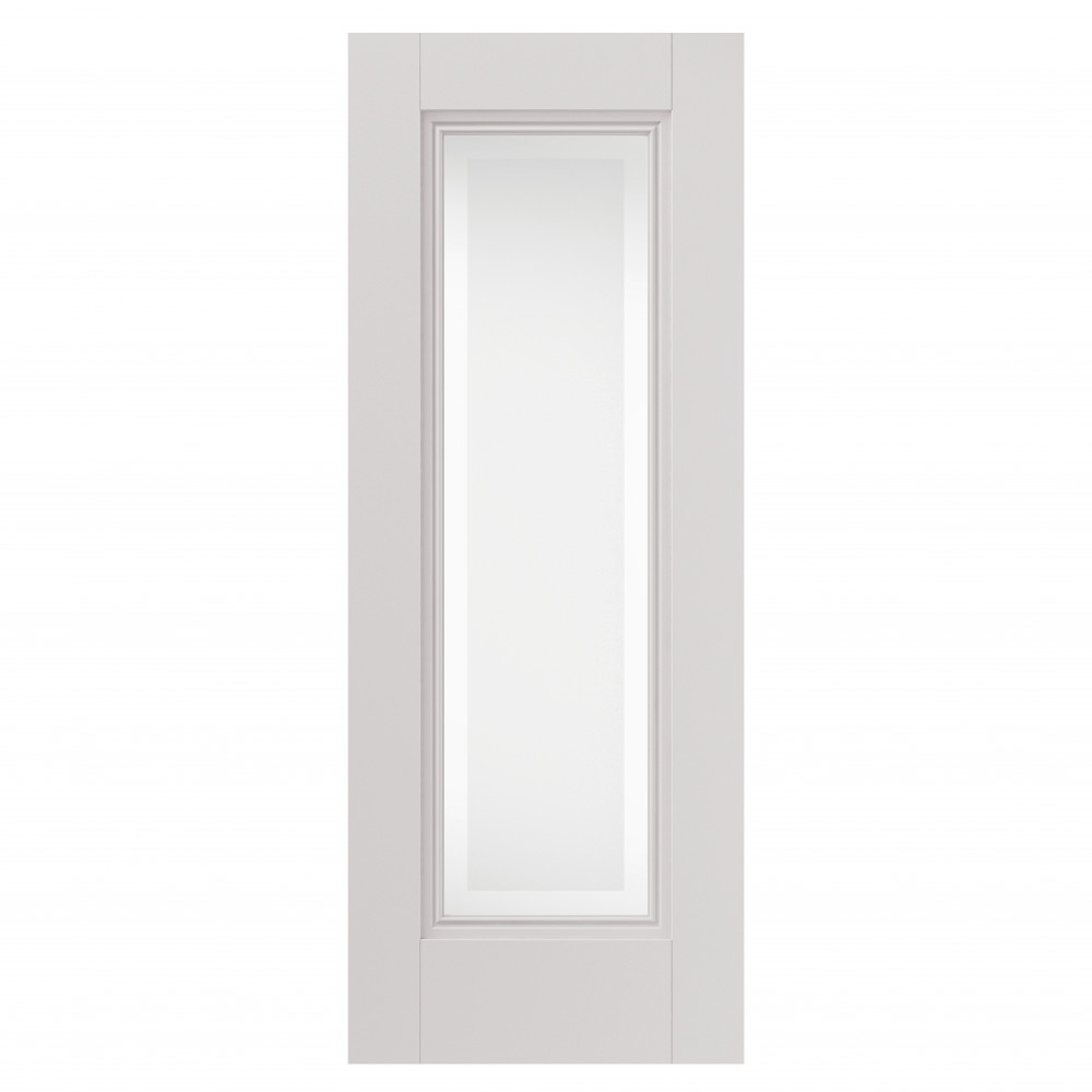 JB Kind Belton White Primed 1 Light Etched Glass Internal Door