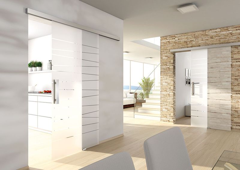 Jeldwen Infinity Abstract Glass Sliding Door with Cache Track and Pull