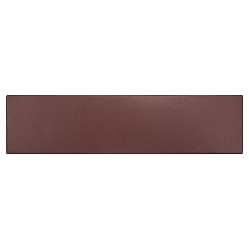 Verso Maroon Natural Glazed Porcelain Wall & Floor Tile 92mm x 370mm