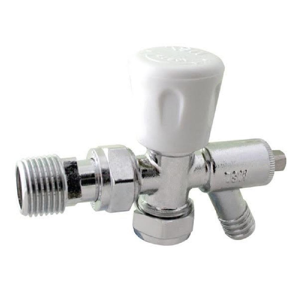 Pioneer Angle Radiator Valve With Drain Off