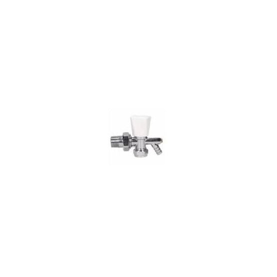 Union Radiator Tails Voyager Angled Valve with Drain Off - 3/4 inch Union x 1/2 inch Rad ...
