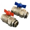 Ball Valve Set for Underfloor Heating Manifold - 1 inch