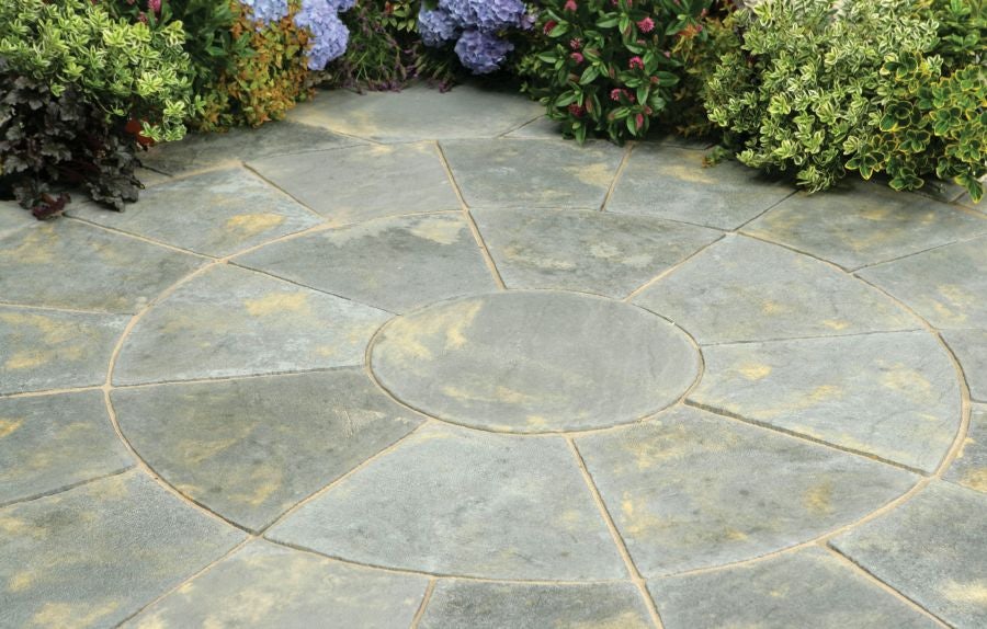 Kelkay Stone Circle Patio Kit Abby Paving 2.4m Antique Landscaping