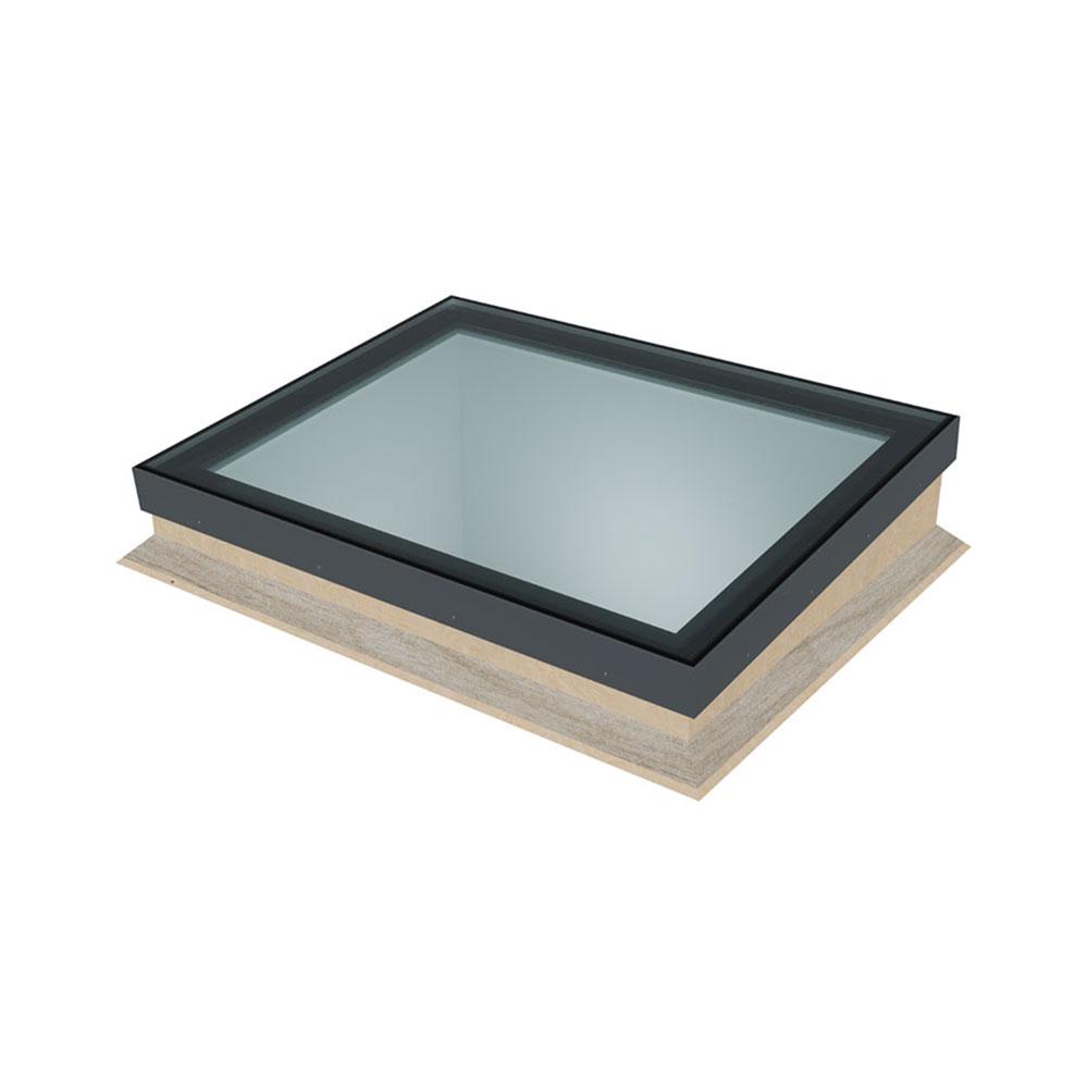 Keylite Em.Glaze Resi Fixed Flat Glass Rooflight with Timber Kerb