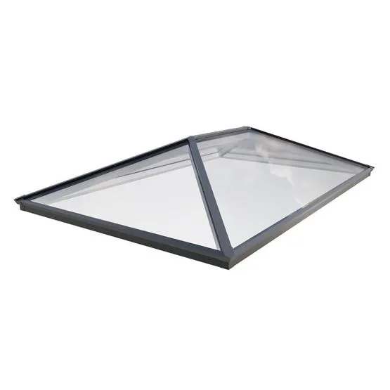 Keylite Grey & White Clear Glazing Roof Lantern with Rafter Bar ...