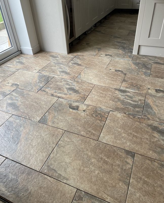 Keystone Mocha Slate Effect Porcelain Wall & Floor Tile 600mm x 400mm