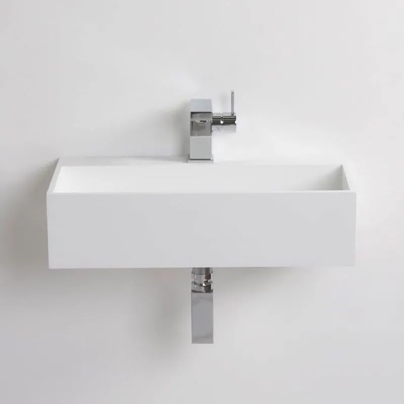 Kiva White Stone Resin Large Rectangular Basin | Plumbing Superstore®