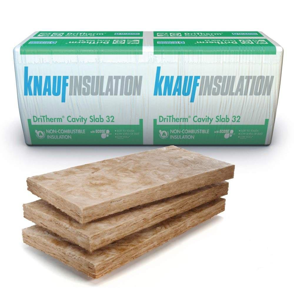 Knauf DriTherm 32 125mm Cavity Wall Insulation Slab - 2.18m2 Pack