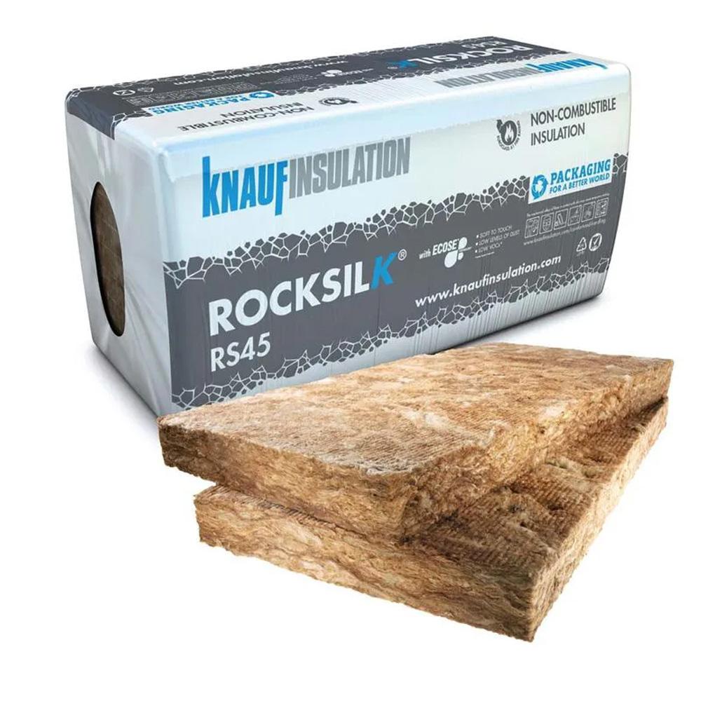 Knauf RockSilk Rock Mineral Wool Insulation Slab RS45 100mm  - 3.60m2 Pack