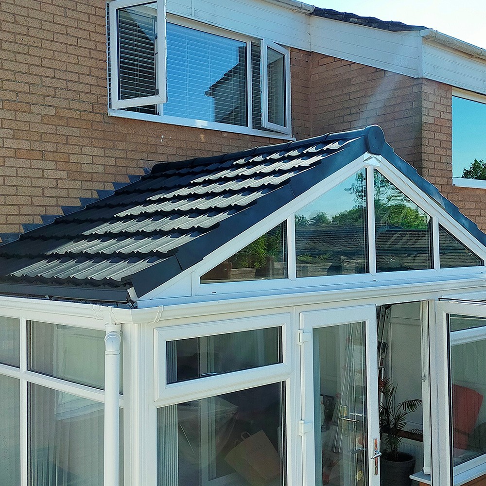 Lightweight Roof Tile Ridge End Cap - Ungranulated Black | Roofing ...