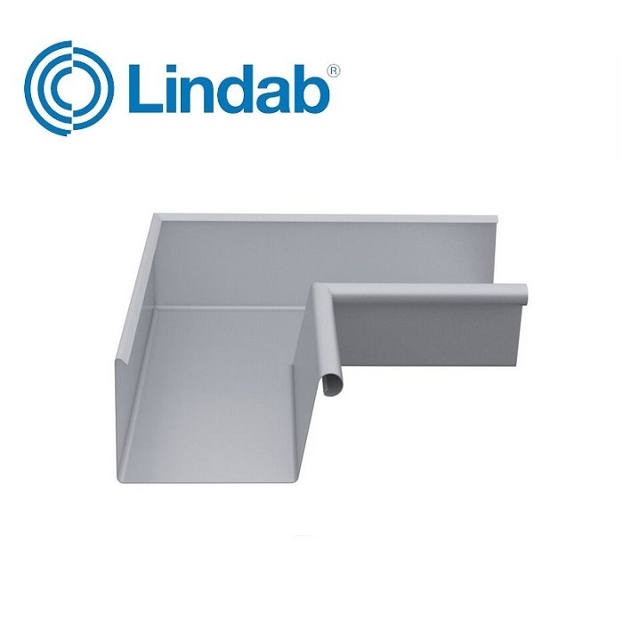 Lindab Magestic 140mm Rectangular Galvanised Steel 90dg Internal Gutter Corner