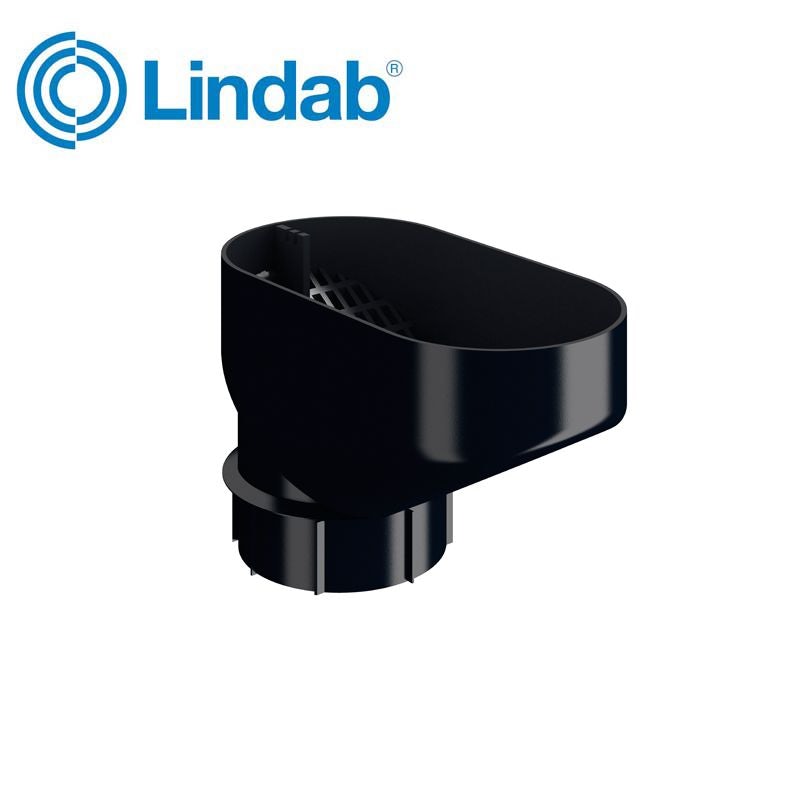 Lindab Drain Trap for Down Pipes HD Polythene 100mm - Black