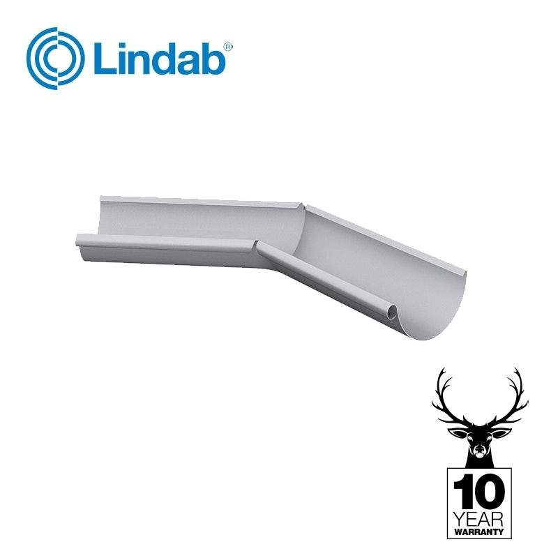Lindab Galvanised Steel Magestic 125Mm Half Round Steel 135Dg Internal Gutter Corner