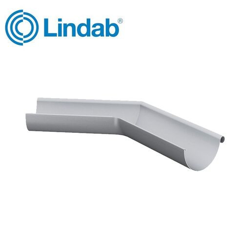 lindab half round 135dg outer gutter angle 150mm painted silver g