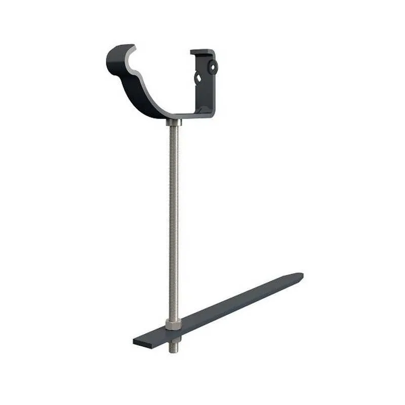 Fall Bracket Lindab 100mm Half Round Steel Rise & Fall Bracket - Anthracite Grey ...