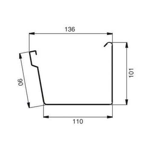 Lindab 140mm Rectangular Gutter - Antique White | Roofing Superstore®