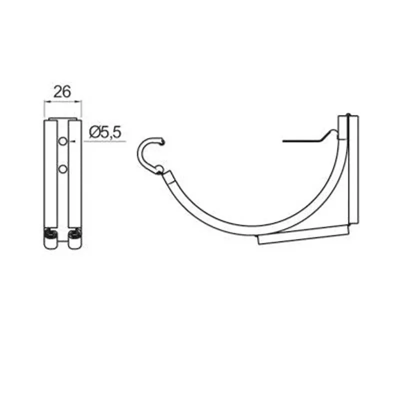 Lindab Steel Rwp Lindab 125mm Round Steel Adjustable Snap-On Bracket - Anthracite Grey ...
