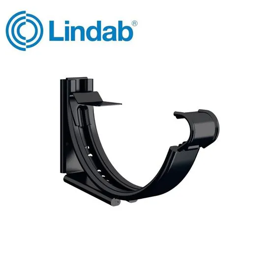 Lindab Rgs Lindab 125mm Round Steel Adjustable Snap-On Bracket - Black | Roofing ...