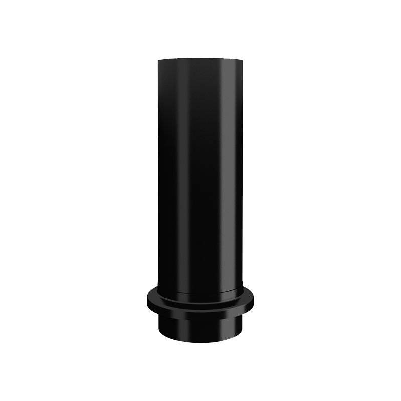 Lindab Black 75Mm Round Steel Downpipe Drain Shoe - Galvanised Steel
