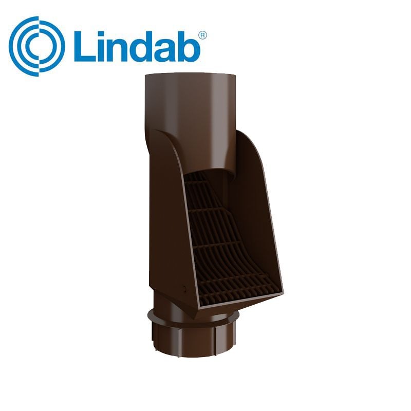 Lindab Self Cleaning Leaf Trap 100mm HD Polythene Brown 