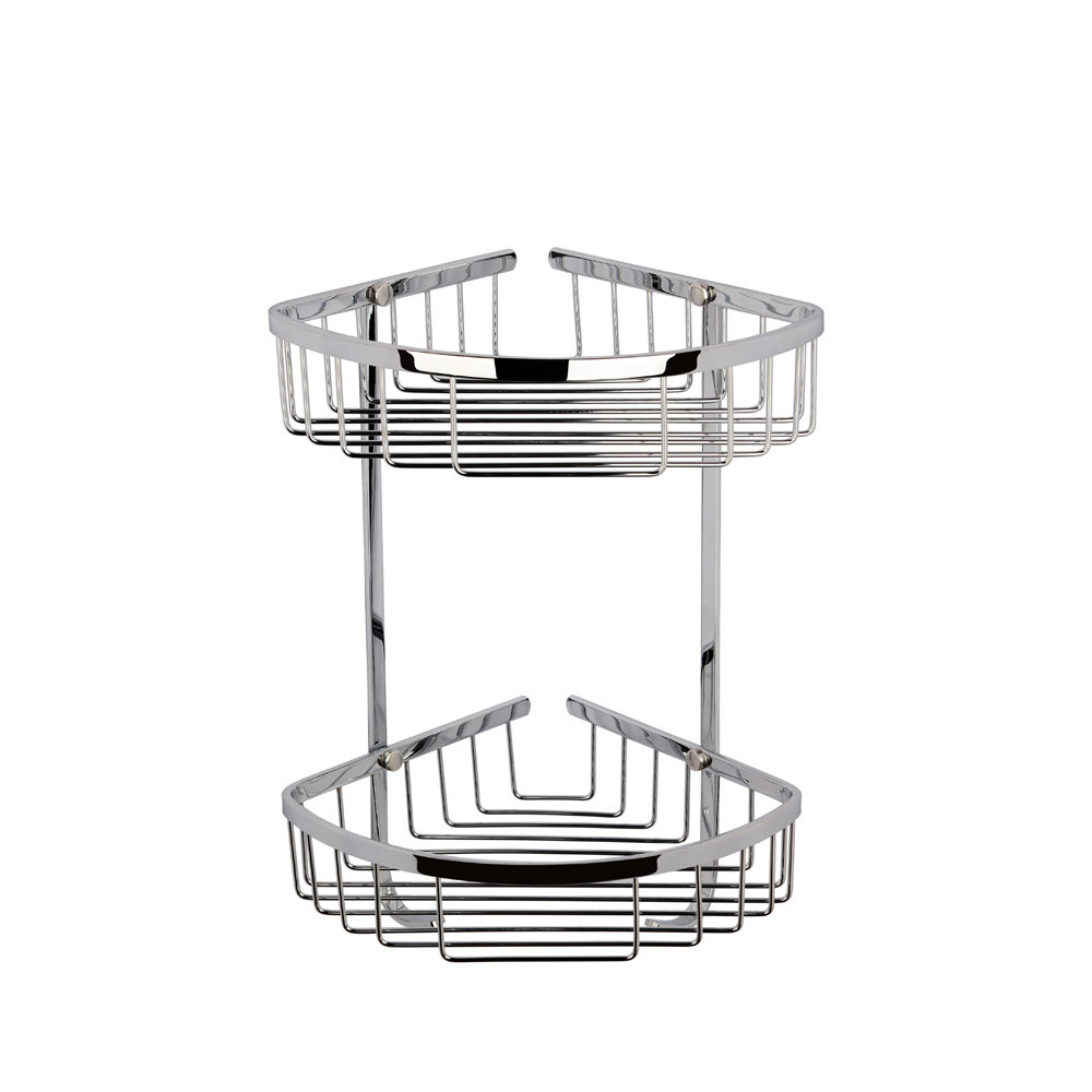 Hudson Reed Chrome Large 2 Tier Corner Basket