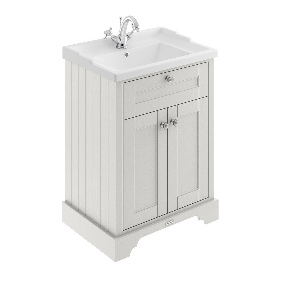 Hudson Reed Old London Timeless Sand Free Standing Single Drawer/2-Door Cabinet & 1 Tap Basin