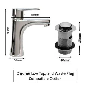 Teramo 410mm x 230mm White Ceramic Right Hand Narrow Rectangular Basin