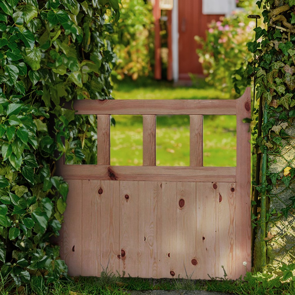 LPD 4 Panel Unfinished Redwood External 600 Gate