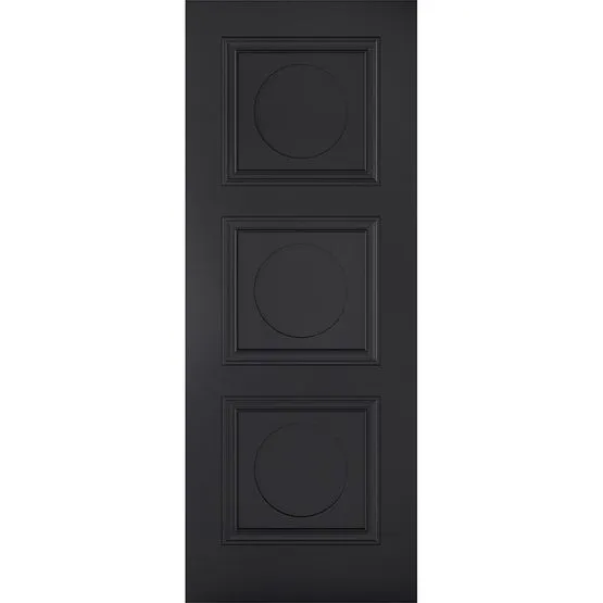 LPD Antwerp 3 Panel Primed Black Internal Door - 1981mm x 838mm (78x33 ...