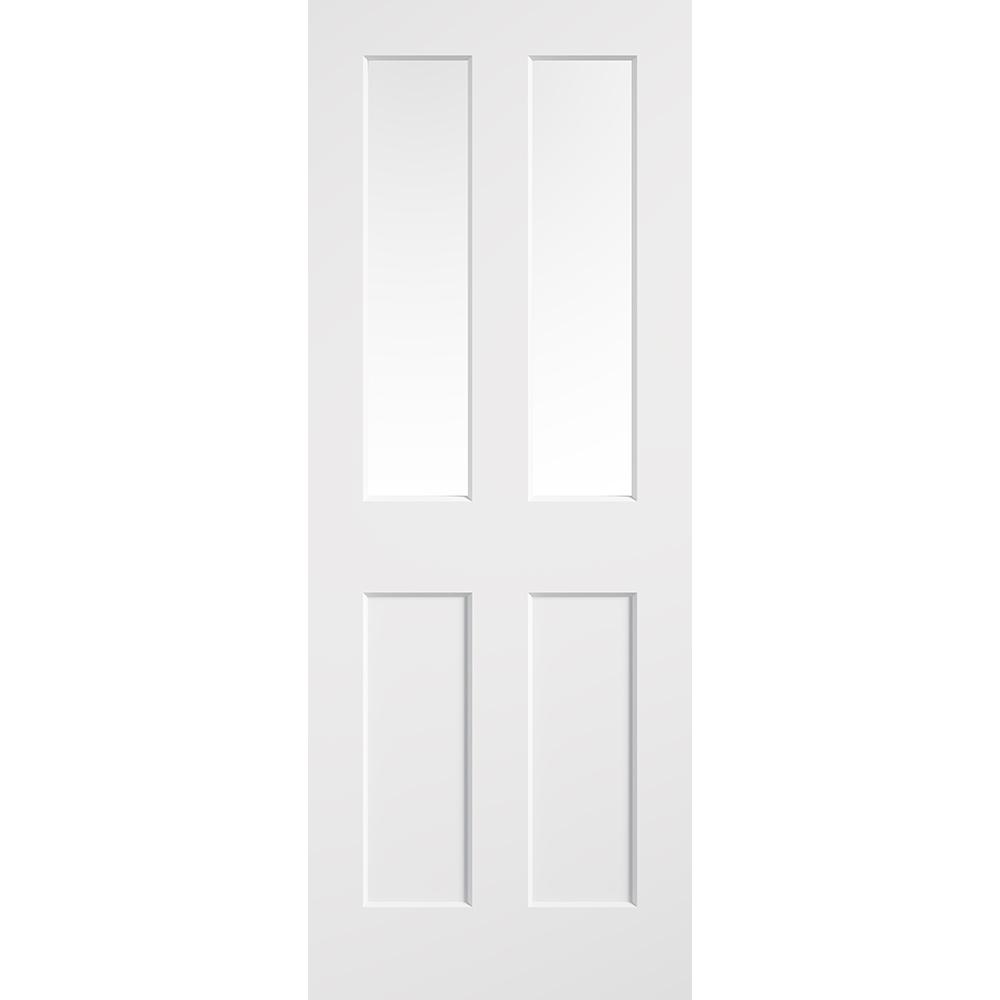 LPD Ashford Smooth White Primed Clear Glass Internal Door