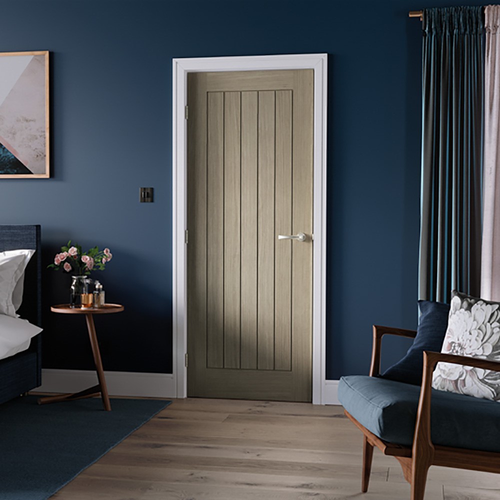 LPD Belize Cottage Fully Finished Light Grey Internal Flush Door Lifestyle