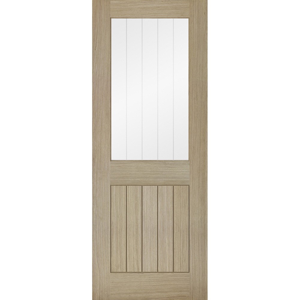 LPD Belize Fully Finished Light Grey 1 Light Clear Glass Internal Door