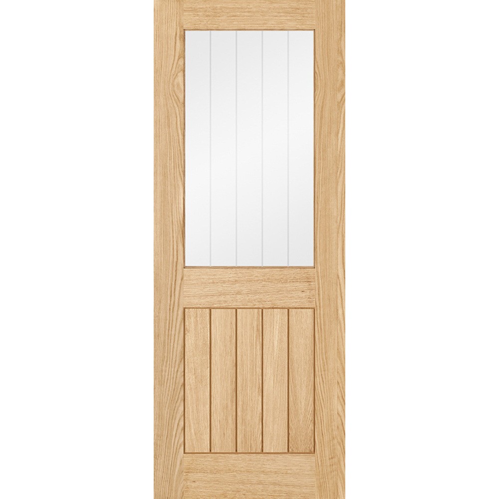 LPD Belize Fully Finished Oak 1 Light Clear Glass Internal Door