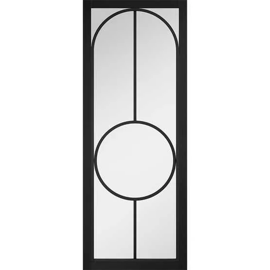 LPD Bowery Black Fully Finished Clear Glass Internal Door - 1981mm x ...