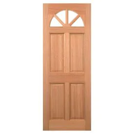 LPD Carolina Hardwood 4 Panel Unfinished Clear Glass External Front Door (M&T)