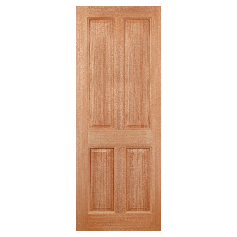LPD Colonial Hardwood 4 Panel Unfinished External Front Door (M&T)