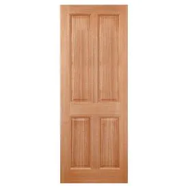 LPD Colonial Hardwood 4 Panel Unfinished External Front Door (M&T)