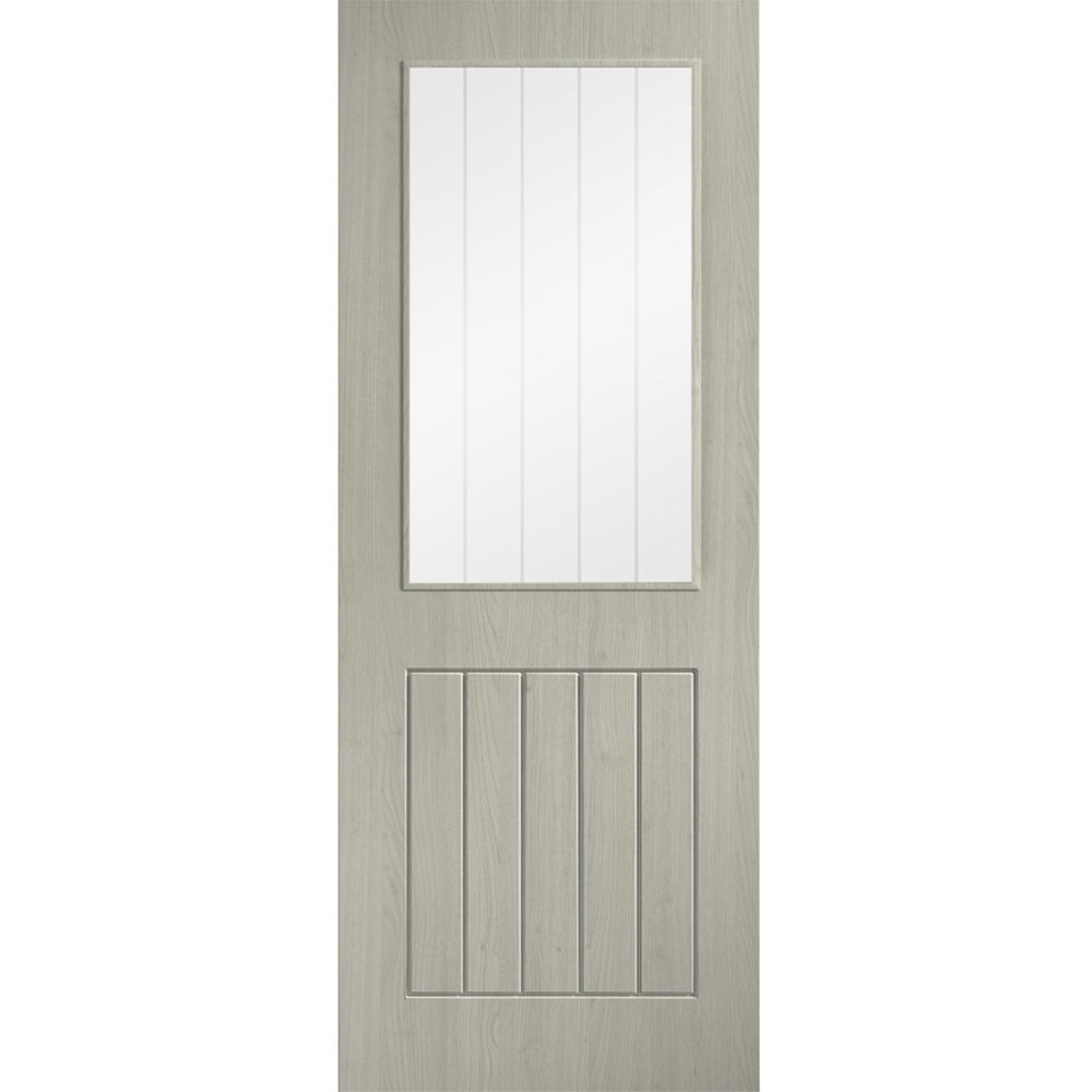 lpd cottage fully finished light grey laminate glazed internal door