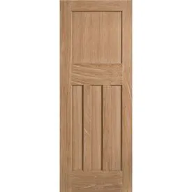 LPD DX 1930s Edwardian 4 Panel Unfinished Oak Internal FD30 Fire Door