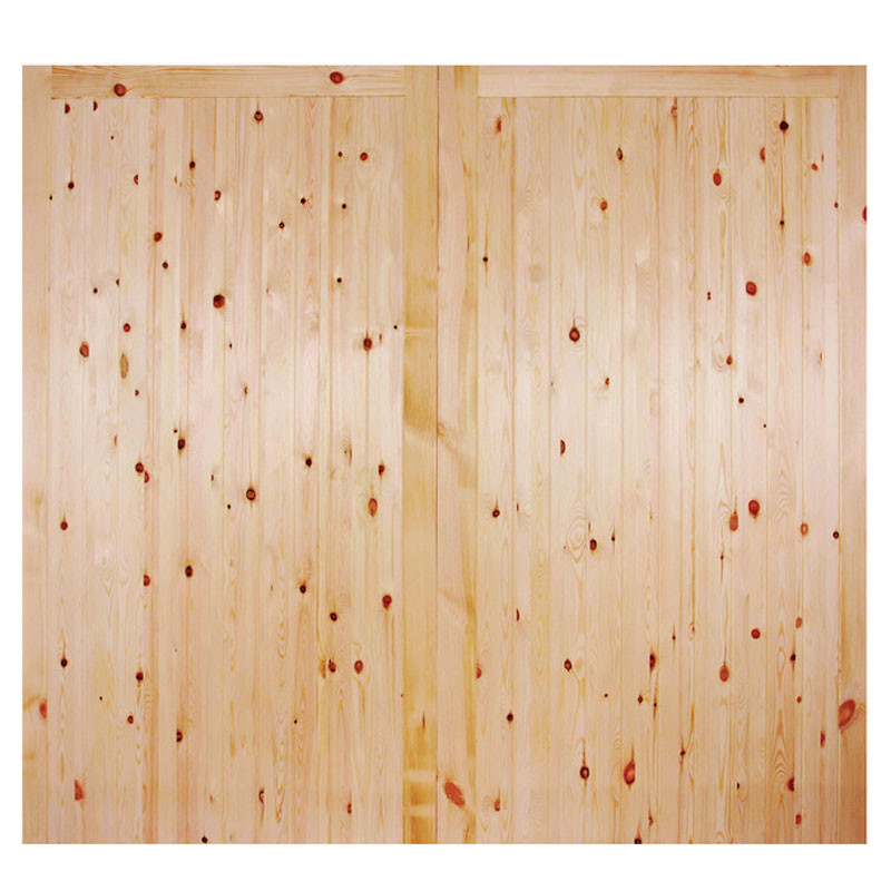 LPD Framed Ledged and Braced Unfinished Redwood External Garage Door Pair