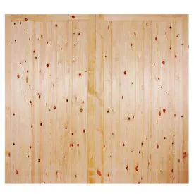 LPD Framed Ledged and Braced Unfinished Redwood External Garage Door Pair