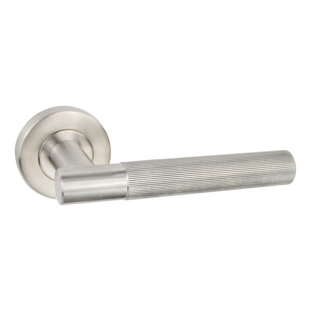 LPD Geneva Urban Industrial Internal Knurled Door Handle Pack - Stainless Steel