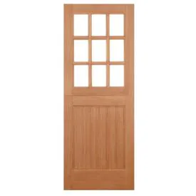 LPD Hardwood Unfinished 9 Light Unglazed External Stable Door (M&T)