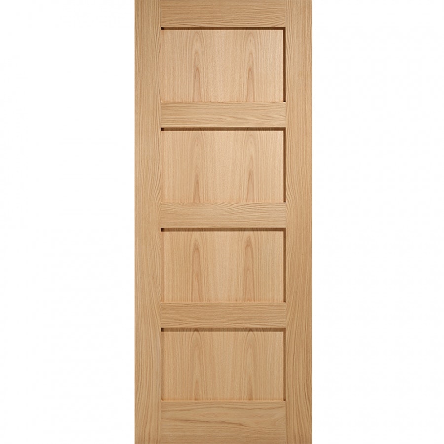 LPD Shaker 4 Panel Fully Finished Oak Internal Door