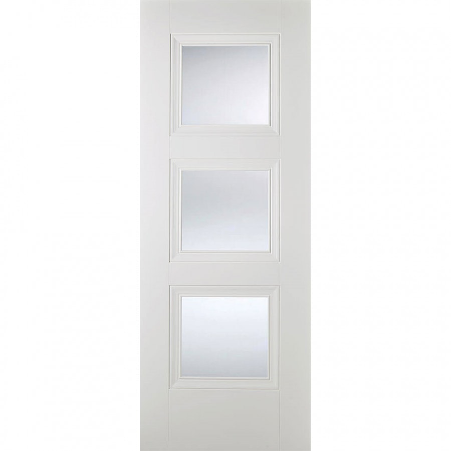 LPD Amsterdam White Primed Glass Internal Door