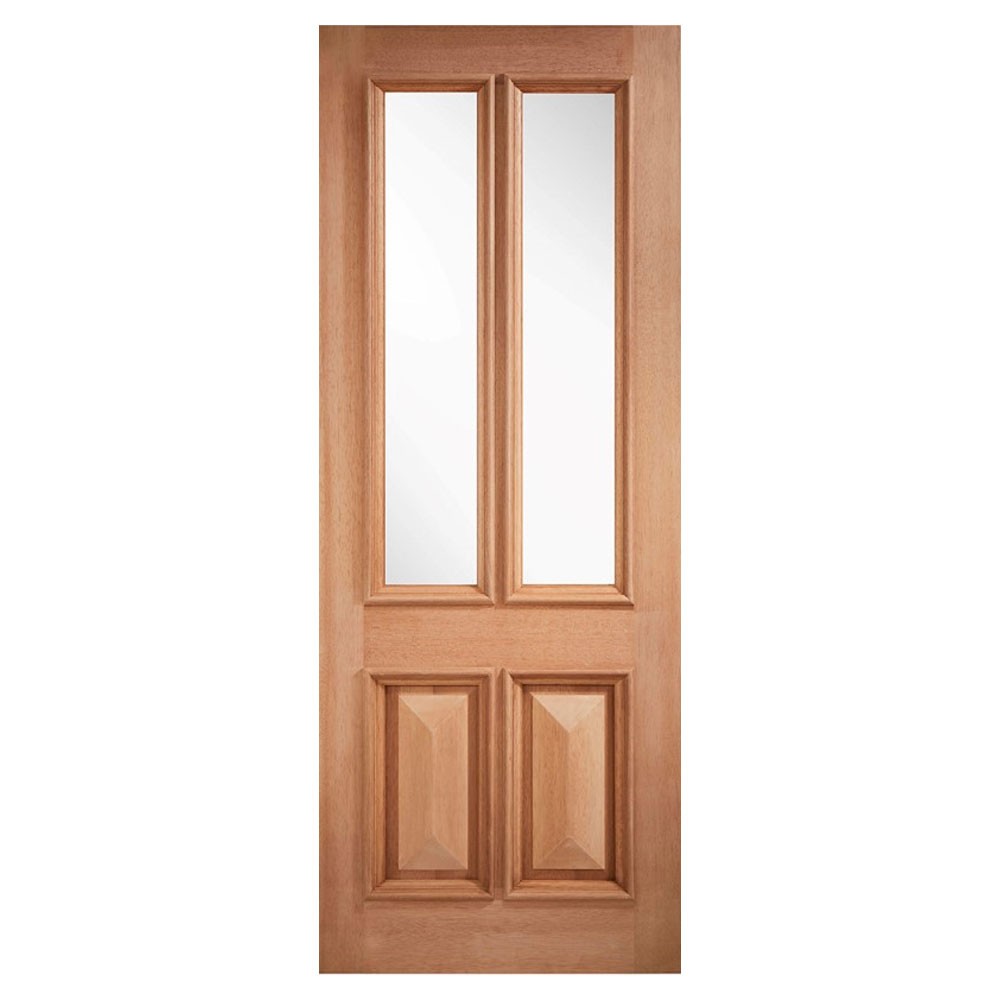 LPD Islington Hardwood 2 Panel Unfinished Unglazed External Front Door (M&T)