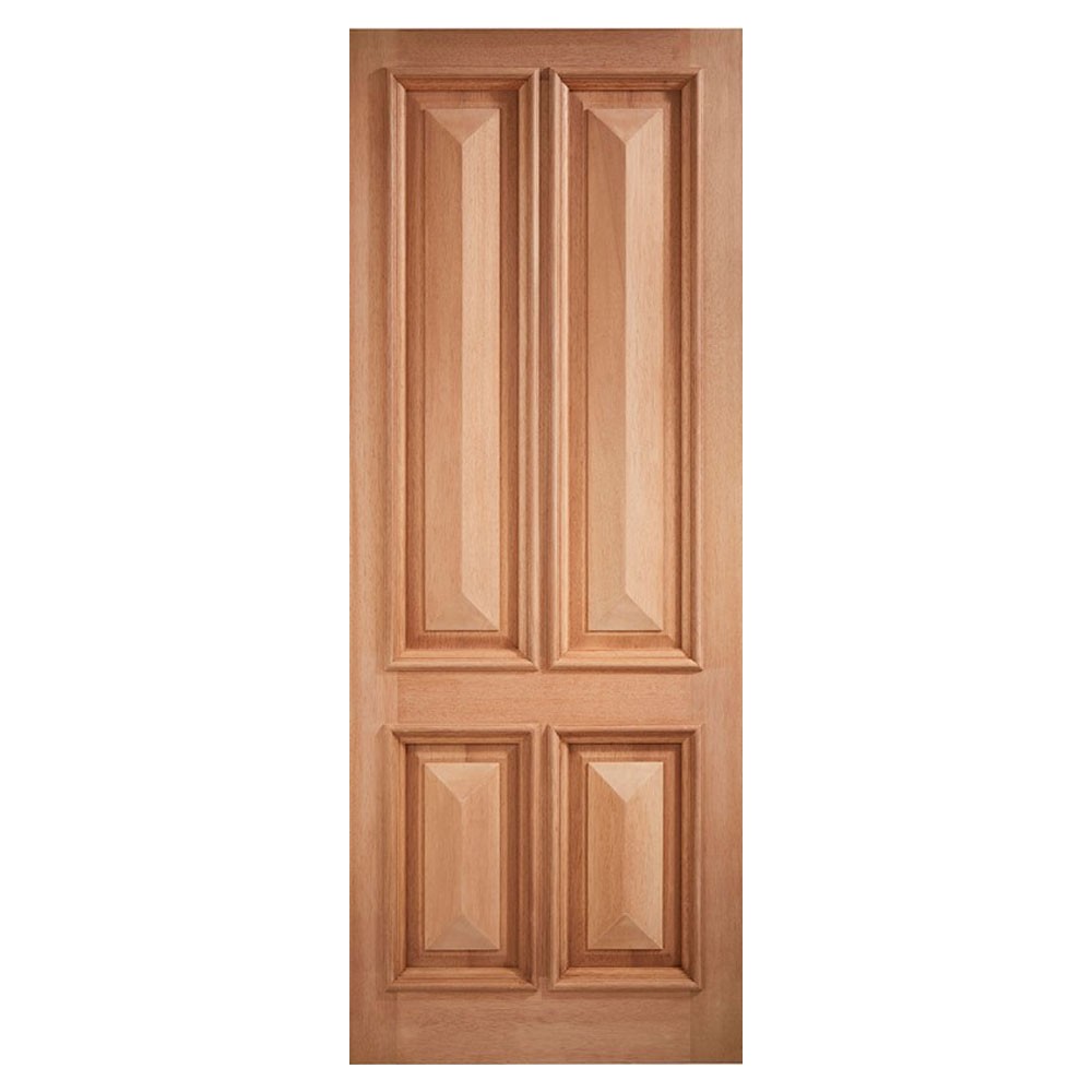 LPD Islington Hardwood 4 Panel Unfinished External Front Door (M&T)