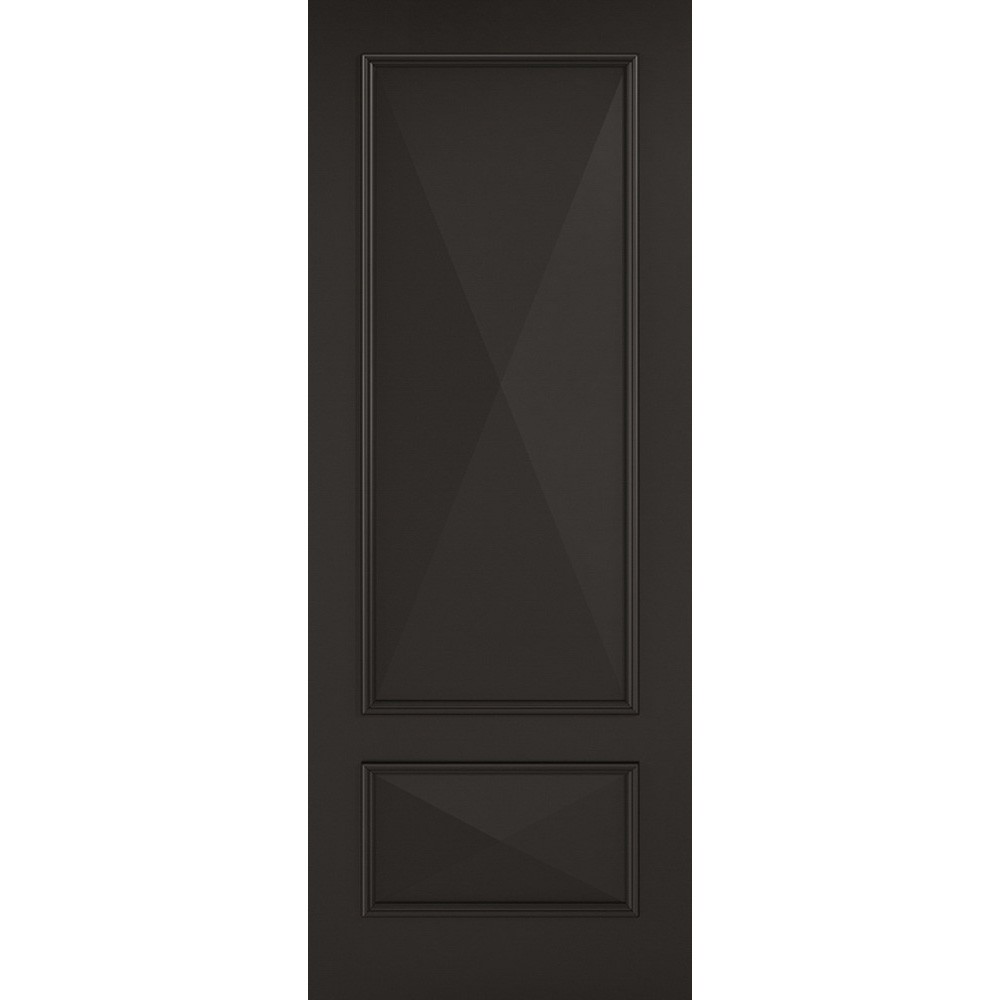 LPD Knightsbridge 2 Panel Primed Black Internal Door